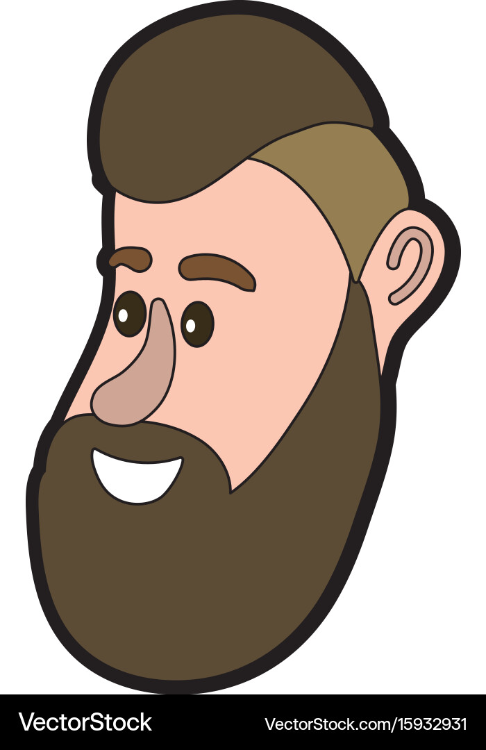 Avatar Mann Gesicht mit Frisur Design Lizenzfreier Vektor