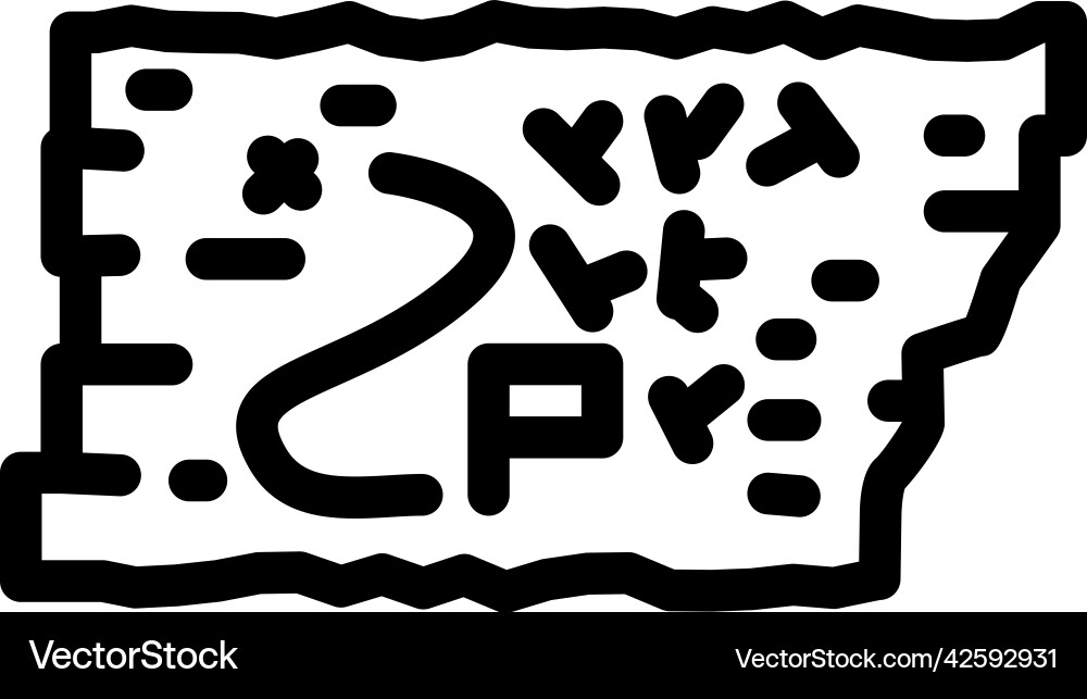Board with map line icon Board with map line icon Vector Image