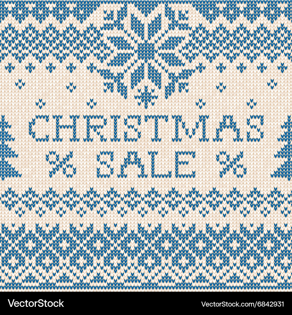 Christmas sale scandinavian or russian style Vector Image