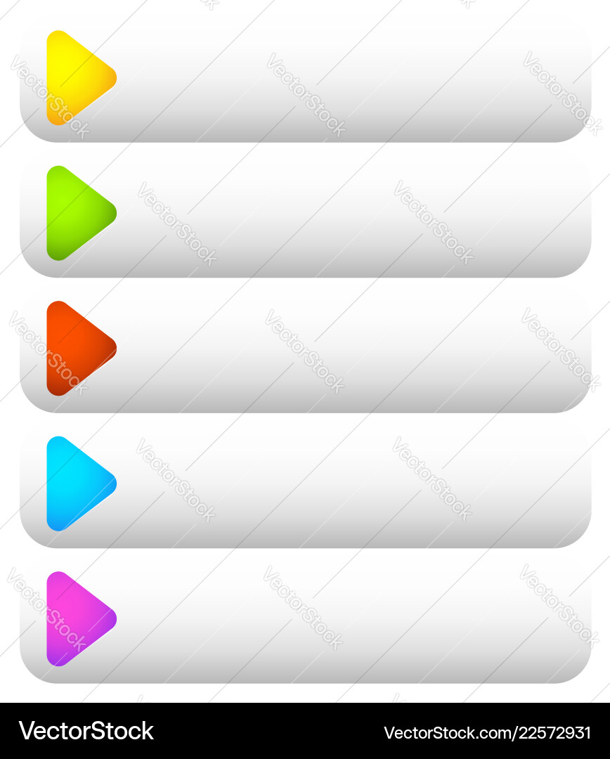 Empty rectangular button banner backgrounds art vector image