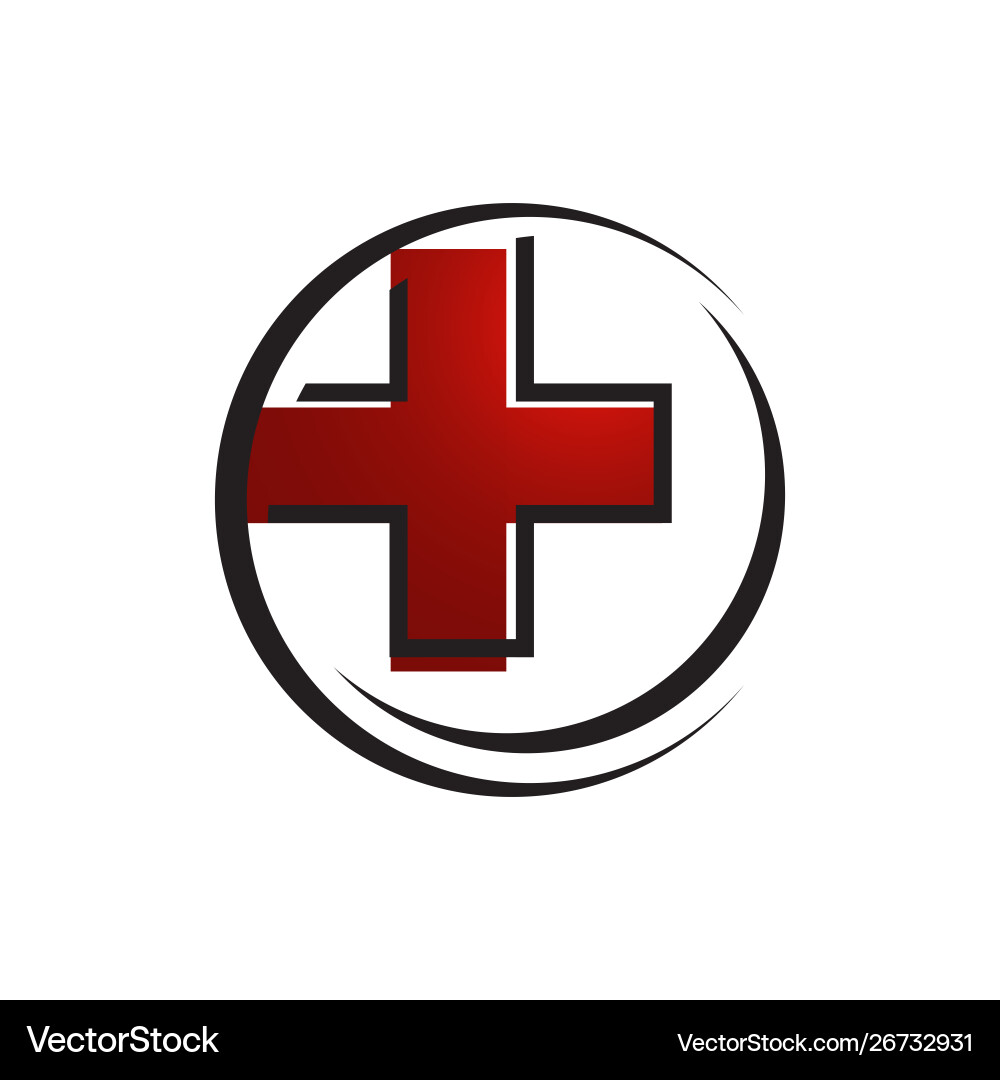 Gesundheit rot Kreuz medizinisches Logo Design Gesundheit rot Kreuz medizinisches Logo Design vektorbild
