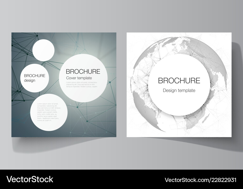 Layout of two square format covers design Layout of two square format covers design vector image