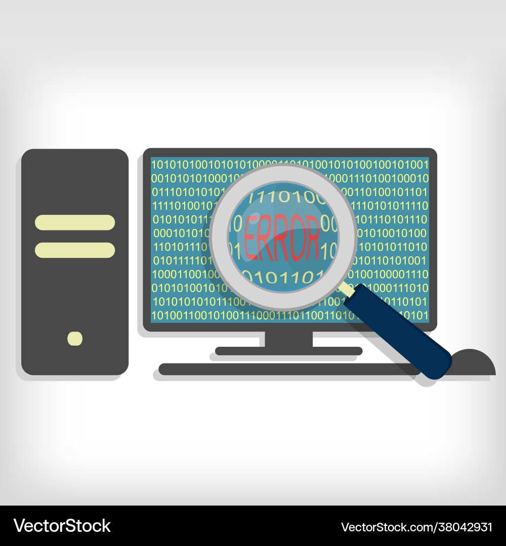 Pc error code Pc error code vector image
