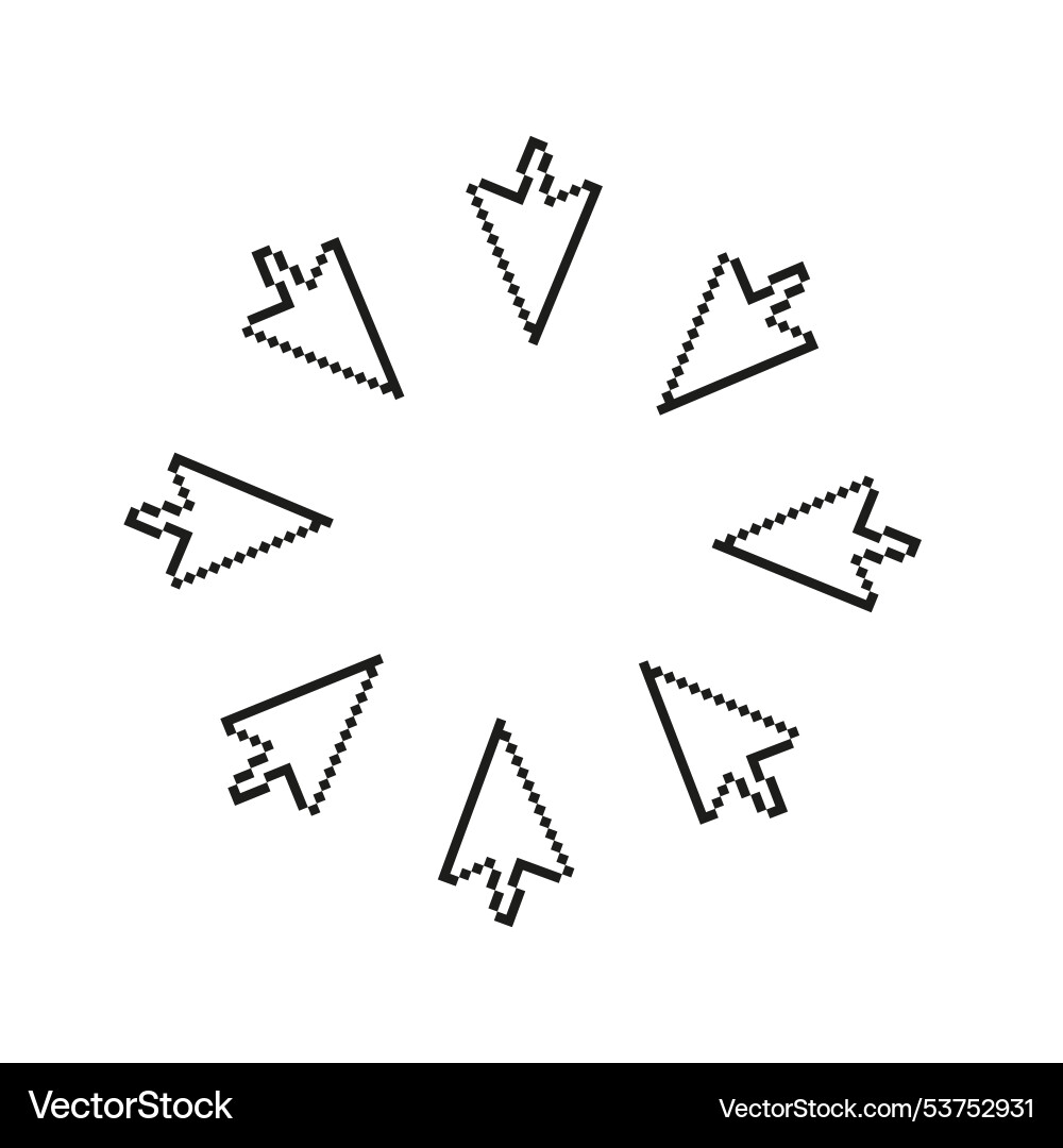 Pointer circle frame vector image