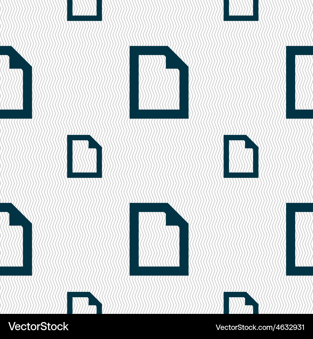 Text file document icon sign seamless pattern vector image