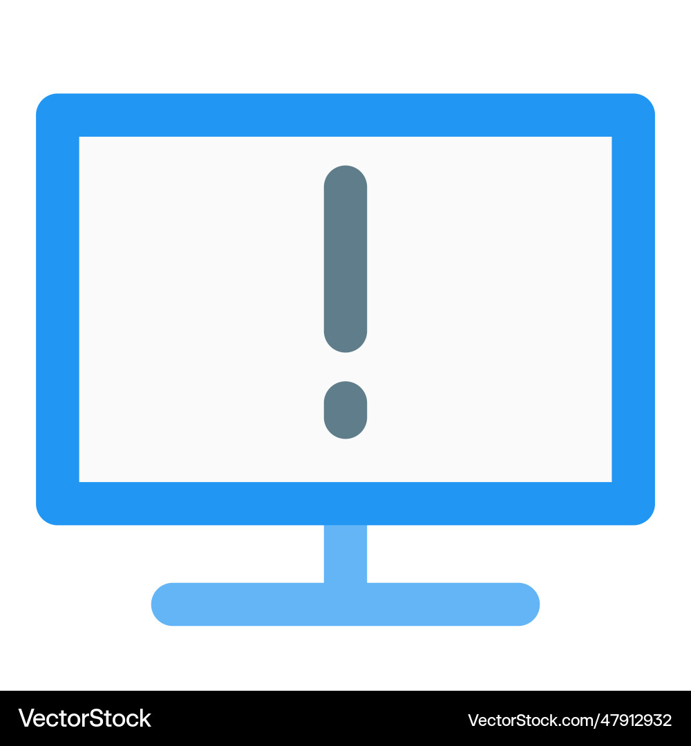 Alert warning indication in system vector image