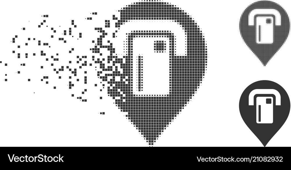 Atm map Pointer geschrumpfte Pixel-Halbton-Symbol Atm map Pointer geschrumpfte Pixel-Halbton-Symbol vektorbild