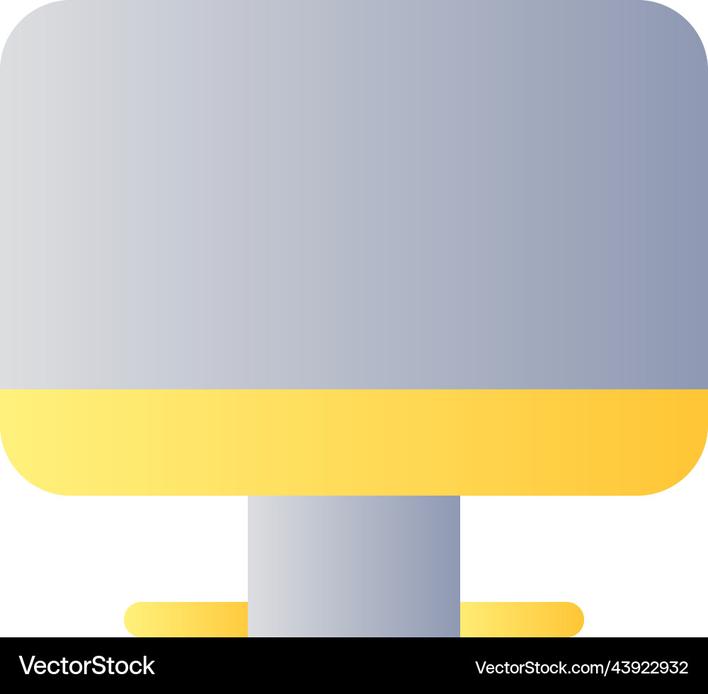 Computer monitor flat gradient two-color ui icon vector image