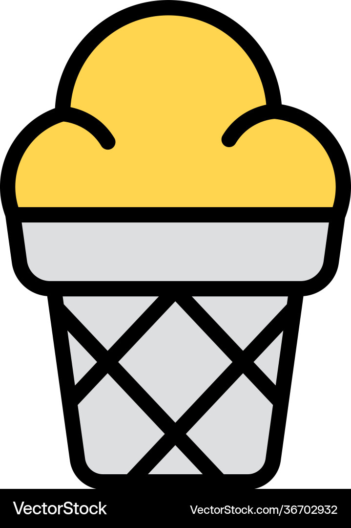 Cone ice cream Vector Image