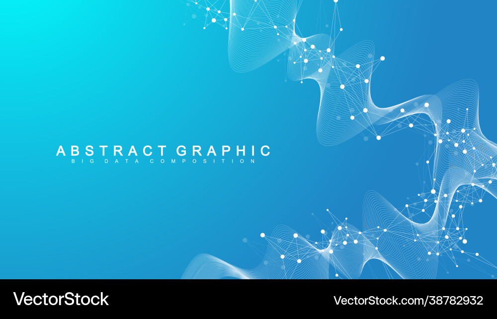 Digits abstract background with connected line Digits abstract background with connected line vector image