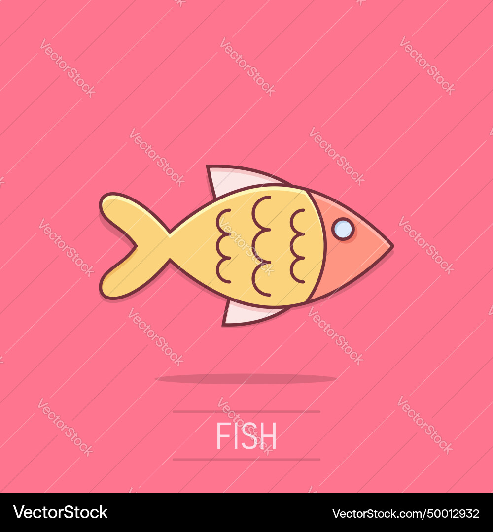 Fischzeichen Ikone im Comic-Stil Goldfisch Cartoon Fischzeichen Ikone im Comic-Stil Goldfisch Cartoon vektorbild