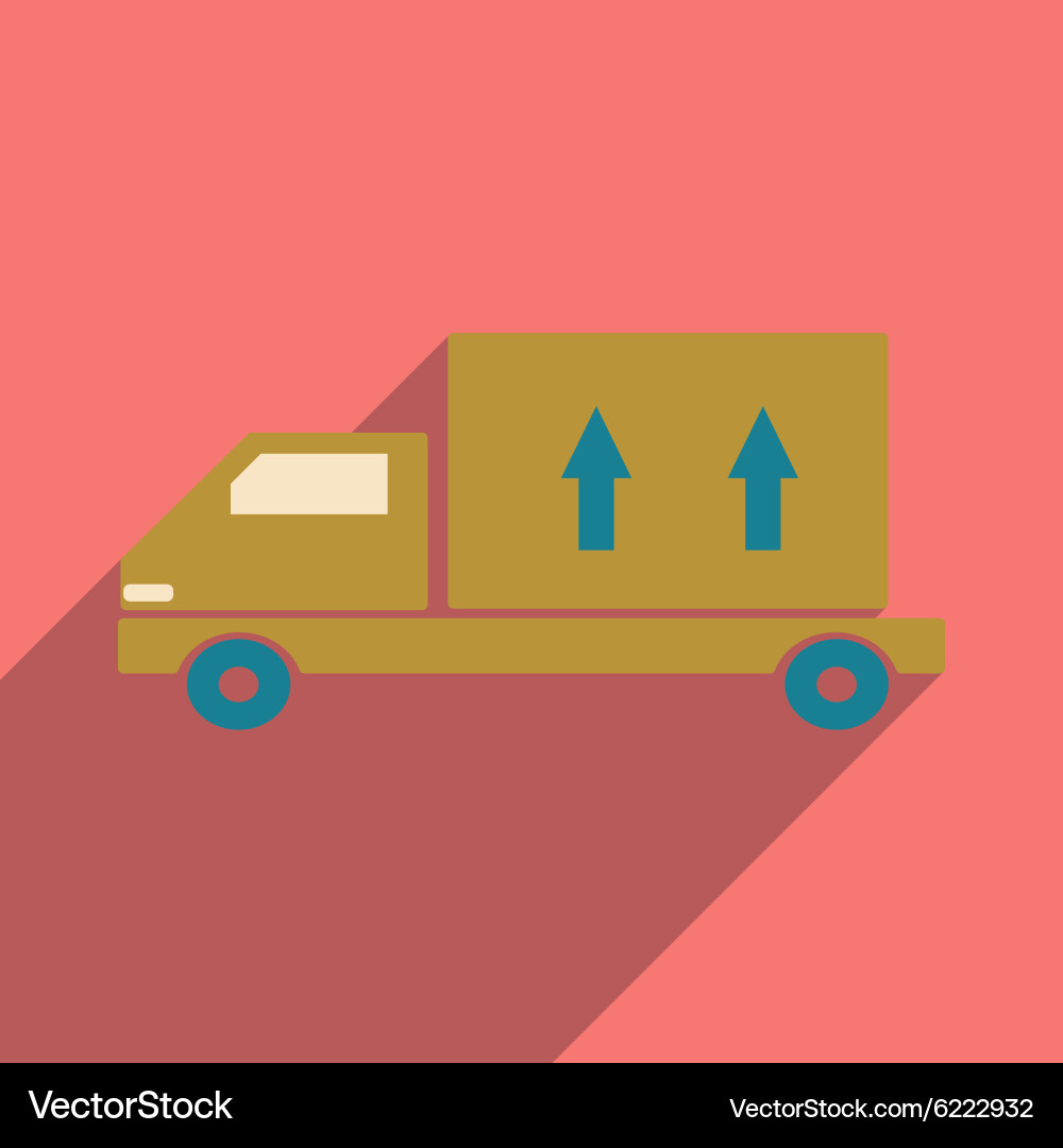 Flat with shadow icon and mobile application Vector Image