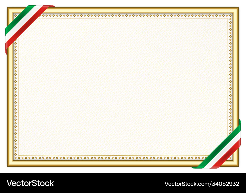 Horizontal frame and border with congo flag Vector Image