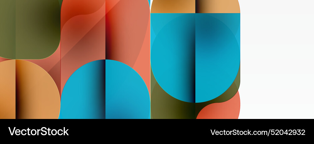 Minimal round shapes geometric abstract background Minimal round shapes geometric abstract background Vector Image
