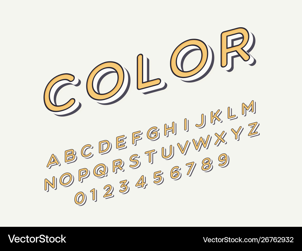 Retro font and alphabet stock Retro font and alphabet stock Vector Image