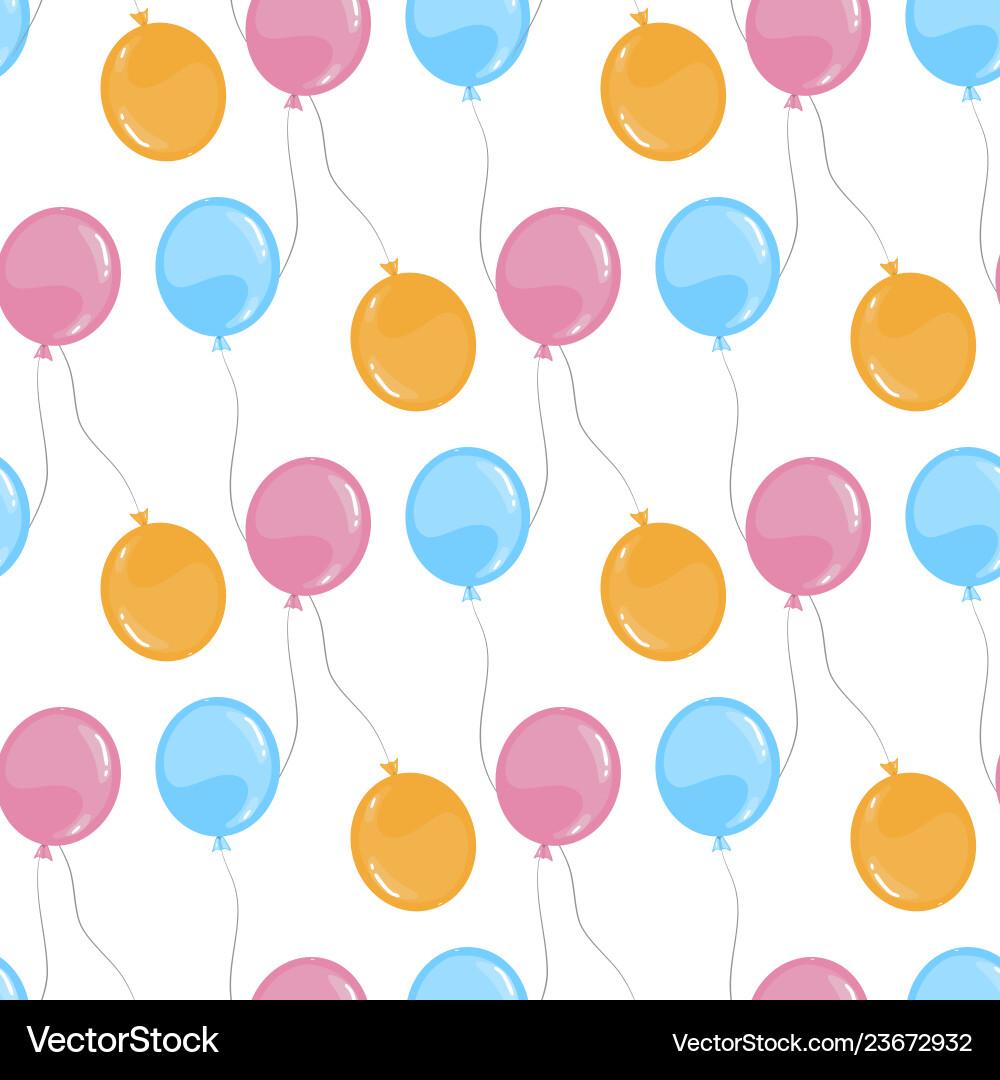 Seamless pattern with balloons party element Seamless pattern with balloons party element vector image