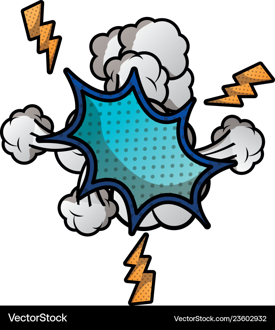 Speech bubble with cloud and thunder isolated icon Speech bubble with cloud and thunder isolated icon vector image
