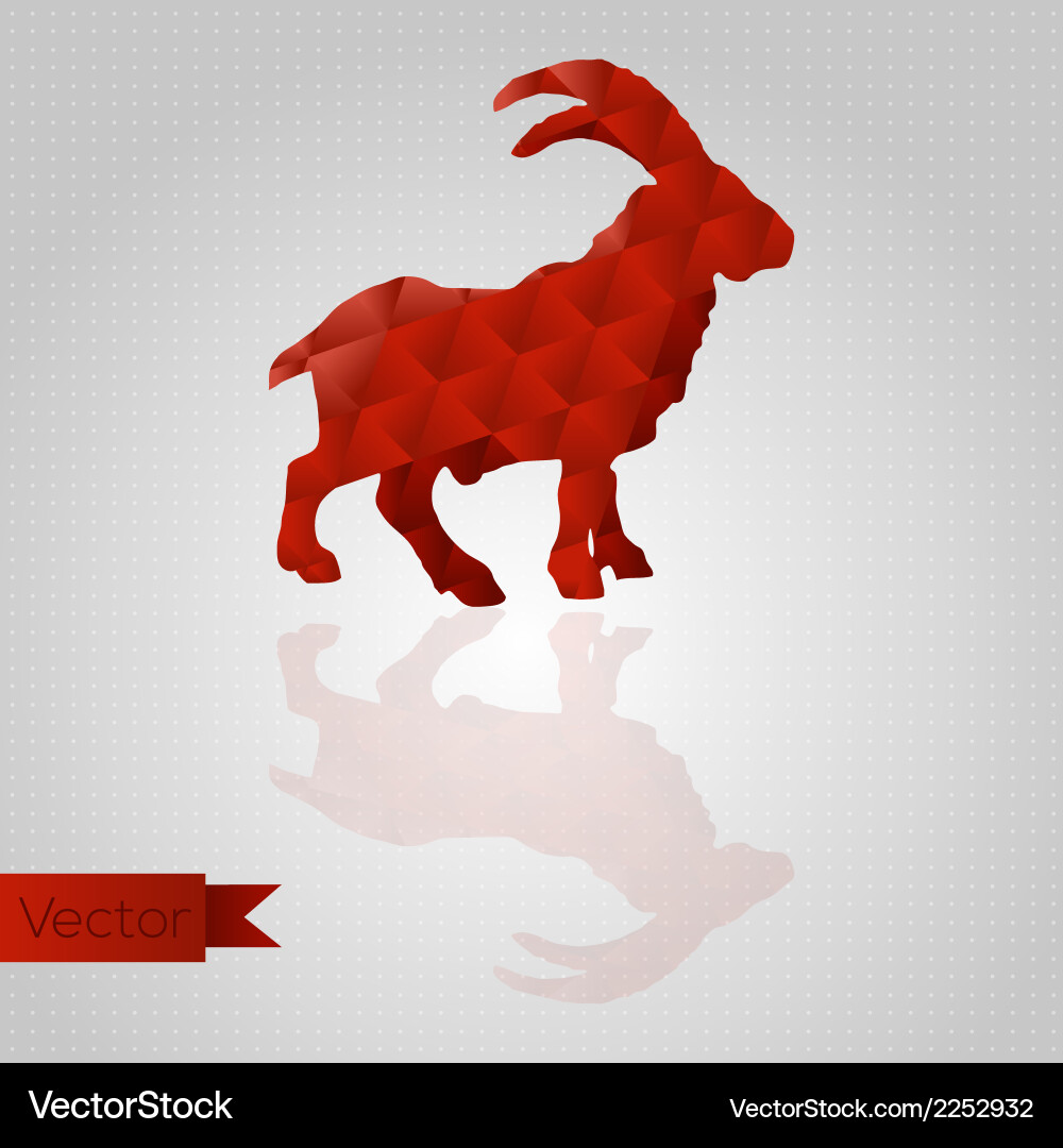 Triangular Goat Icon vector image