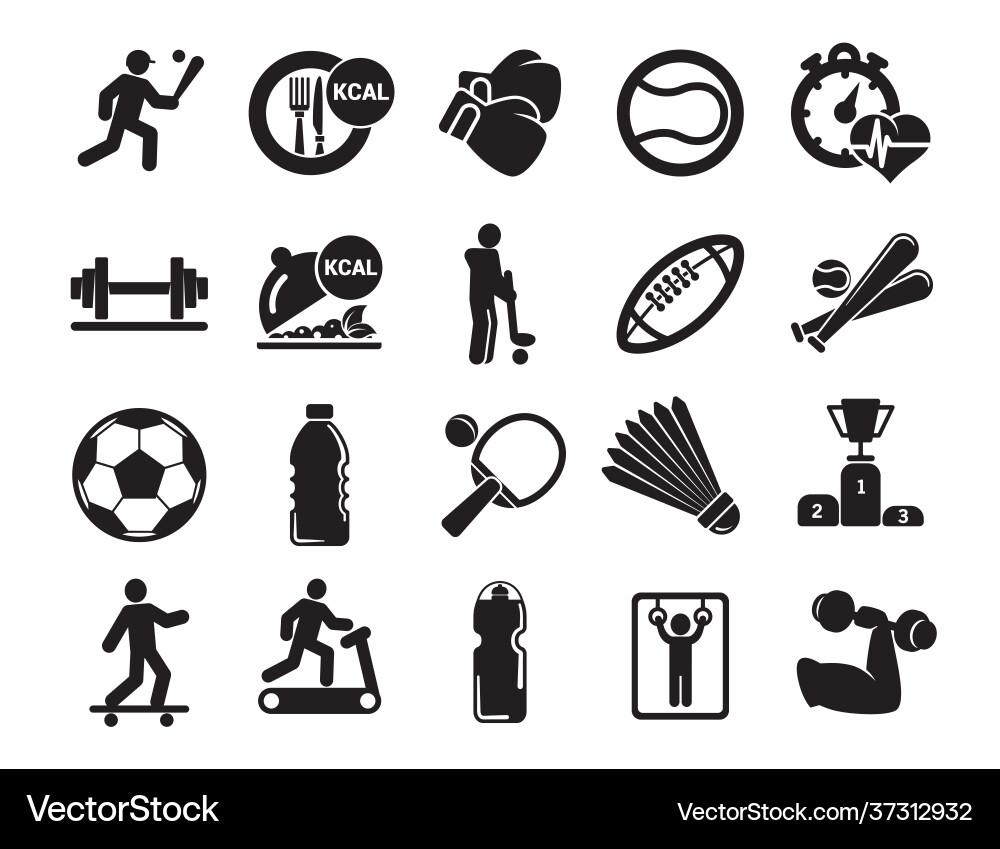 Universal-Fitness-Icons für Web Universal-Fitness-Icons für Web vektorbild