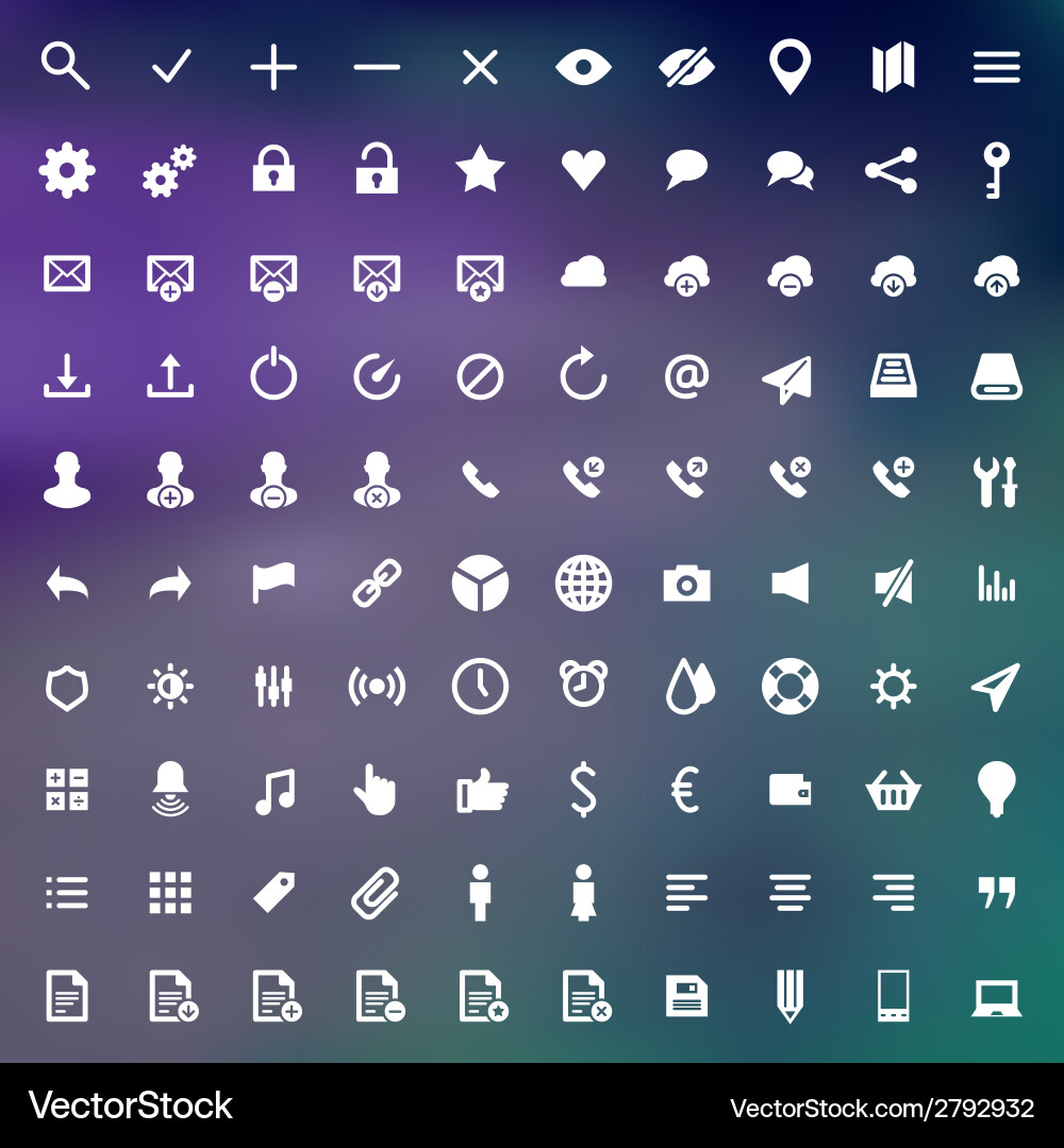 Web site icons set design elements vector image