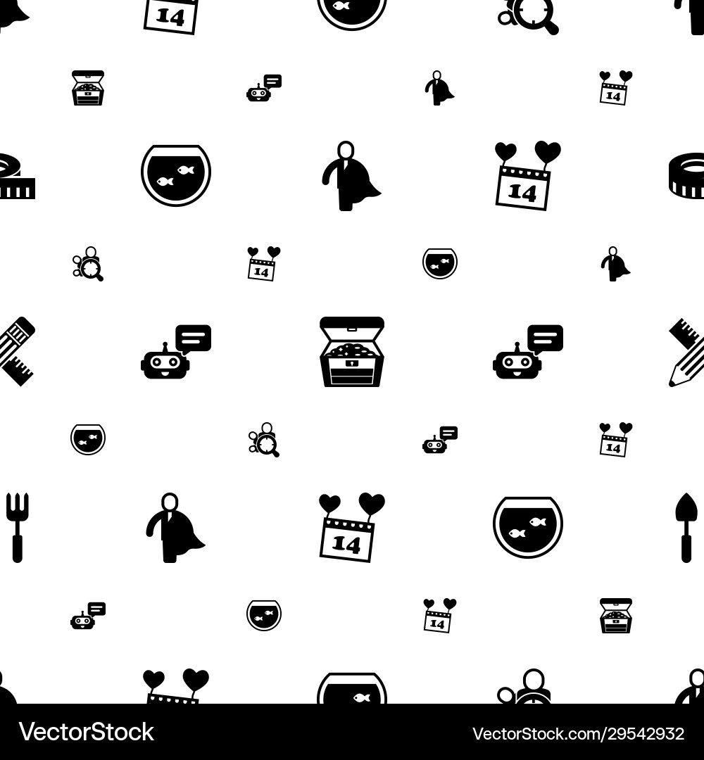 White icons pattern seamless included editable vector image