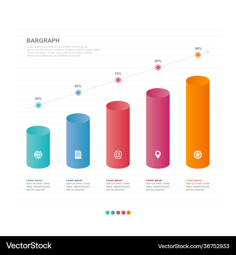 Bar chart graph diagram statistical business Bar chart graph diagram statistical business Vector Image