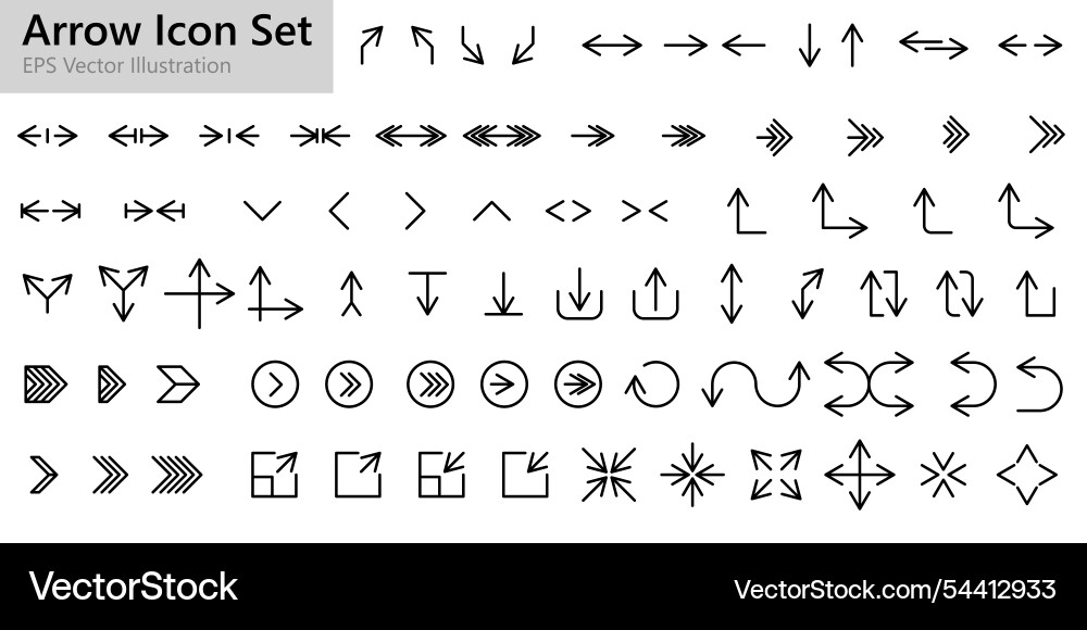 Big icon set with arrows Big icon set with arrows vector image