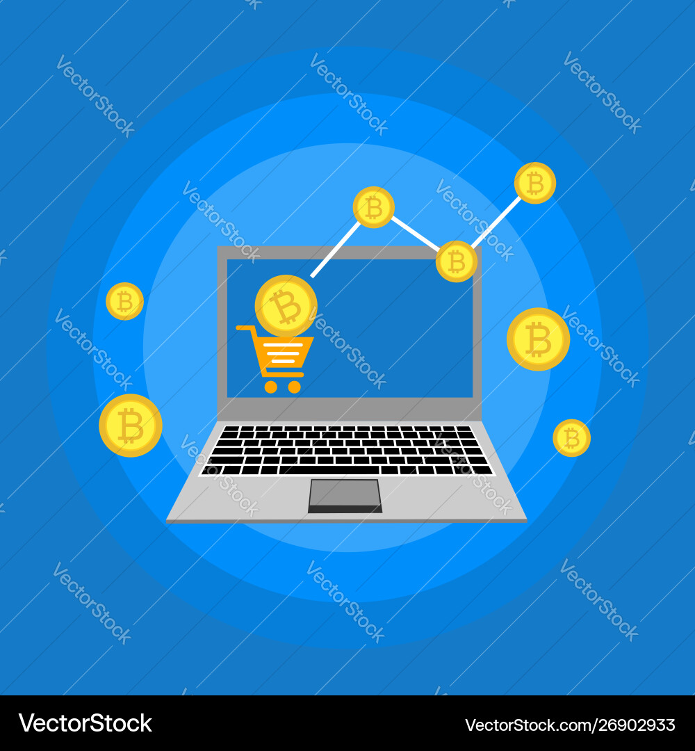 Blockchain scheme mining crypto currency server Blockchain scheme mining crypto currency server vector image