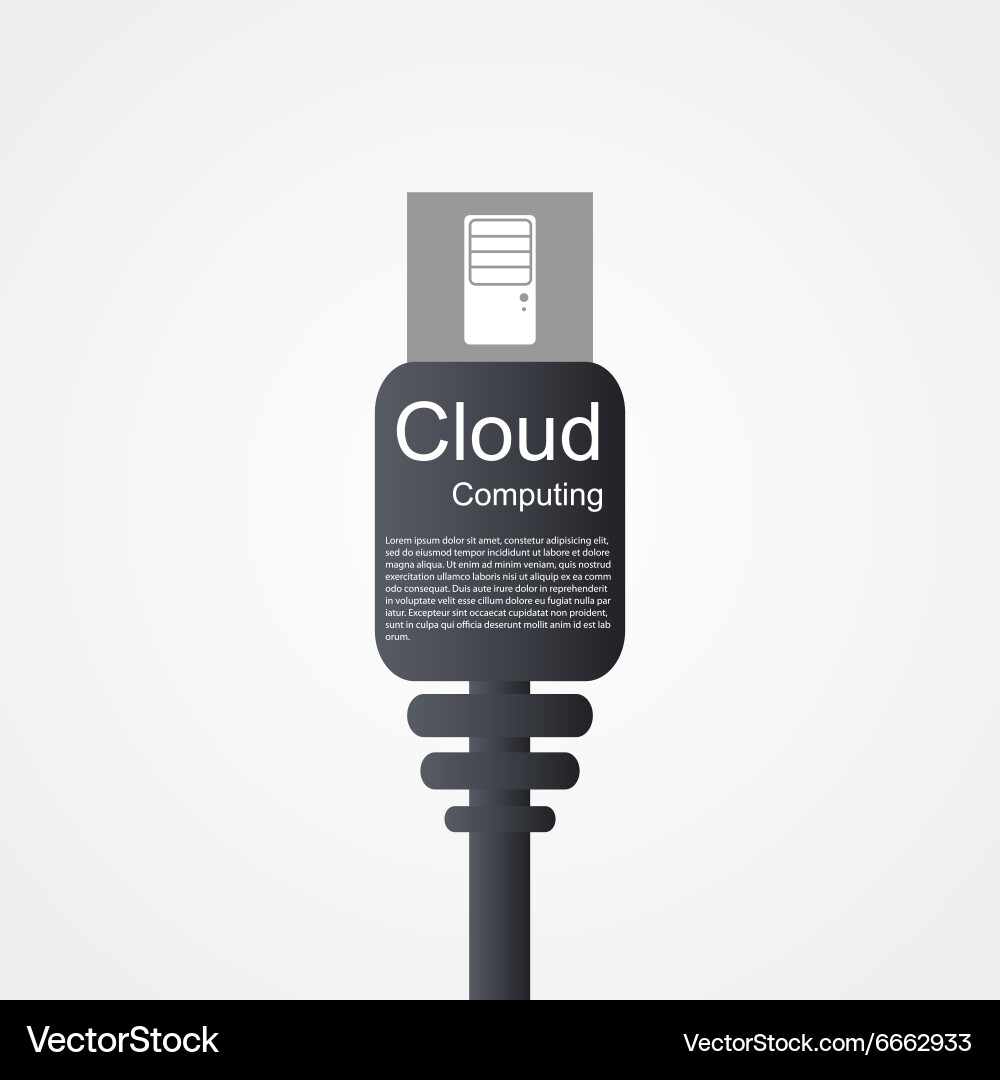 Cloud computing concept modern design template vector image