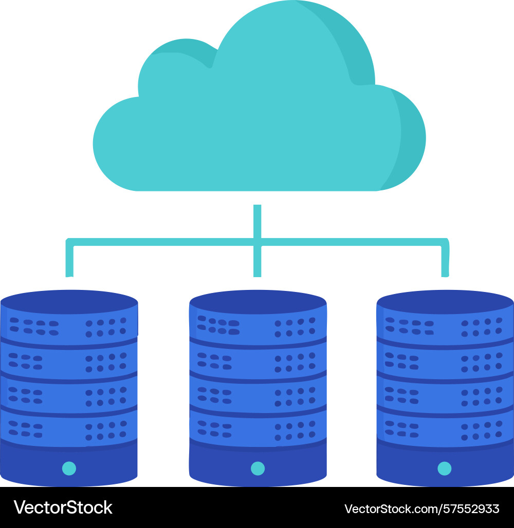 Cloud Computing-Netzwerk mit mehreren Servern Cloud Computing-Netzwerk mit mehreren Servern vektorbild