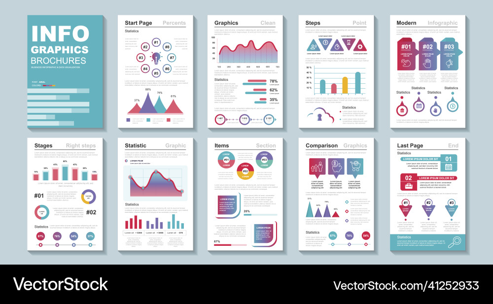Data Visualization Brochures Vector Image