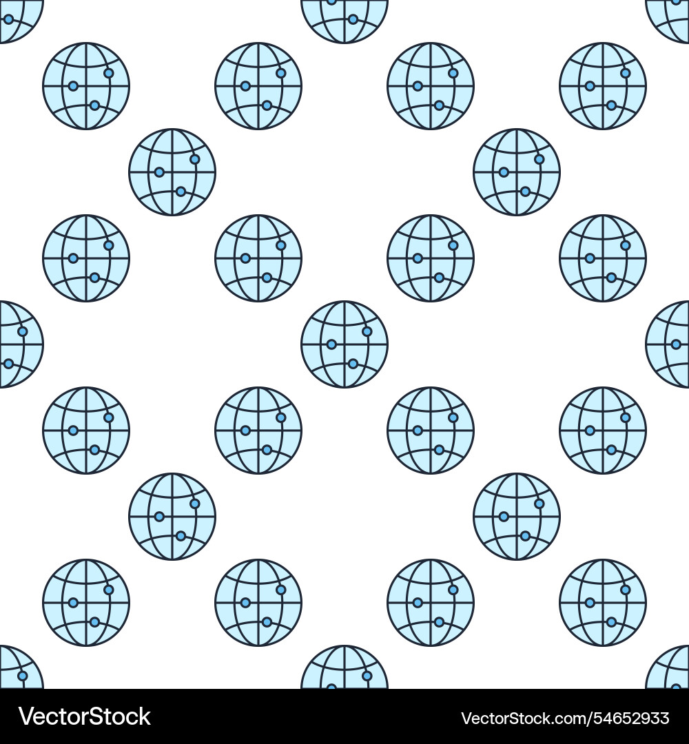 Earth globe logistics world blue seamless pattern Earth globe logistics world blue seamless pattern vector image