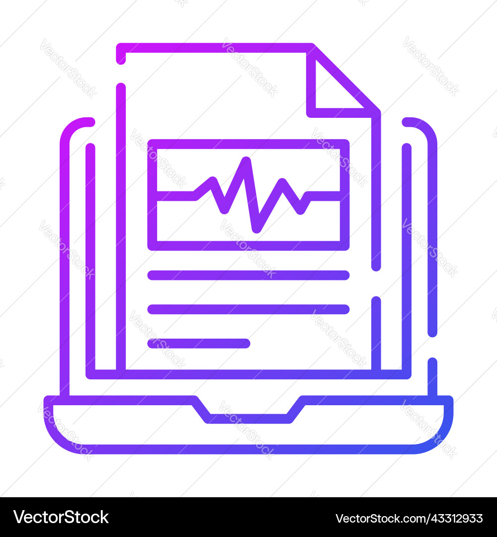 Ecg report modern concepts design Vector Image
