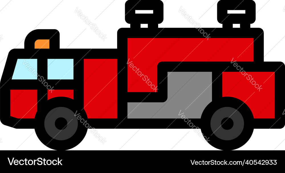 Fire service truck icon Fire service truck icon vector image