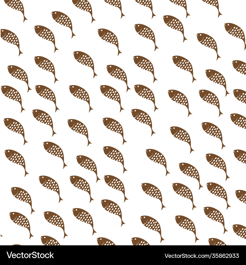 Fish background pattern design Vector Image