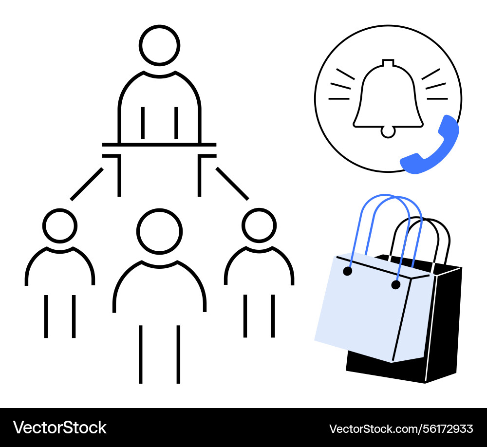 Hierarchical organization structure Hierarchical organization structure Vector Image