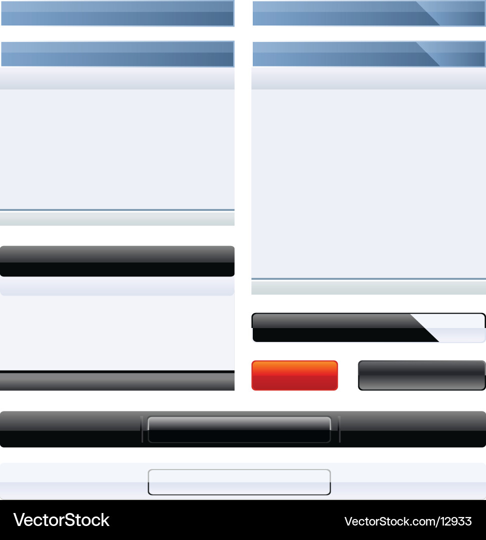 Modern Button Collection Vector Image