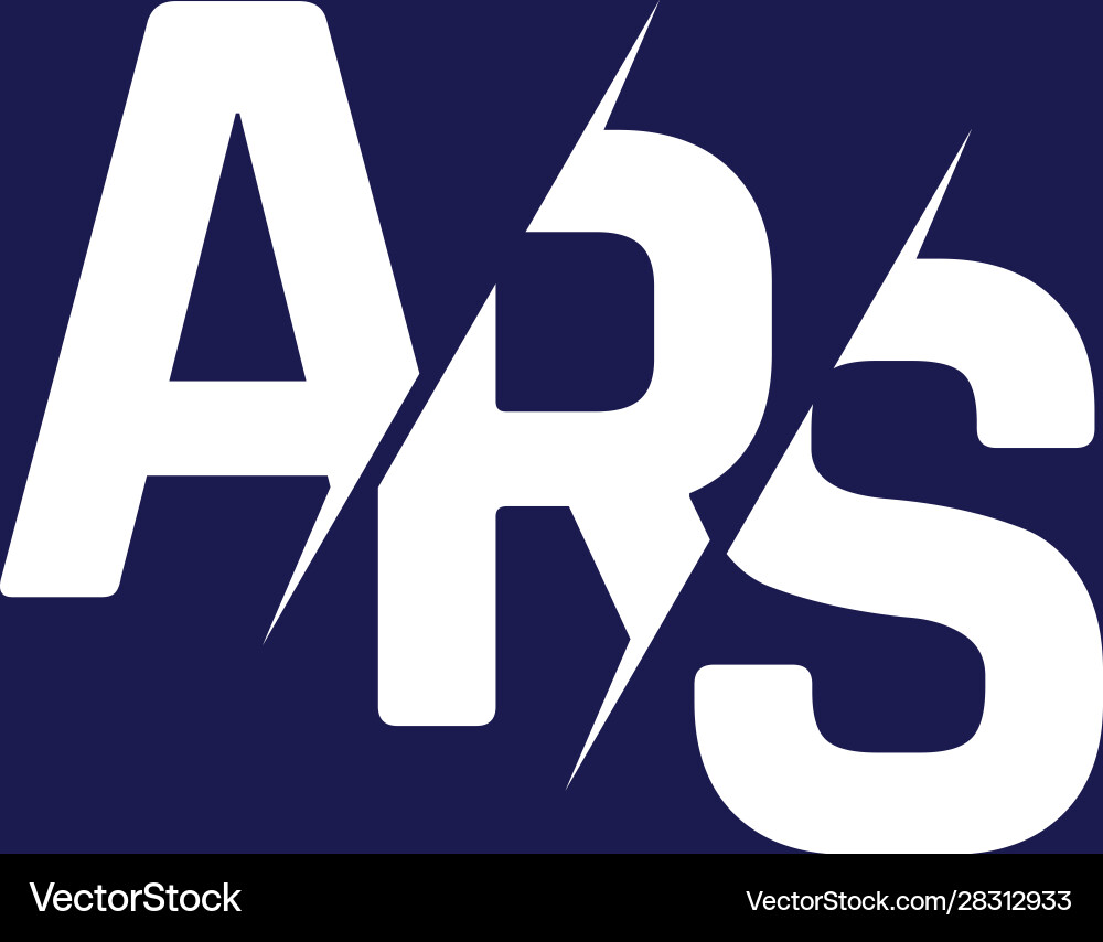 Monogram letters initial logo design ars Vector Image