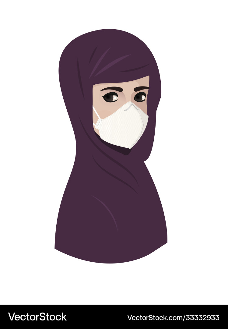 Moslem junge Frau tragen violett Hijab Moslem junge Frau tragen violett Hijab vektorbild