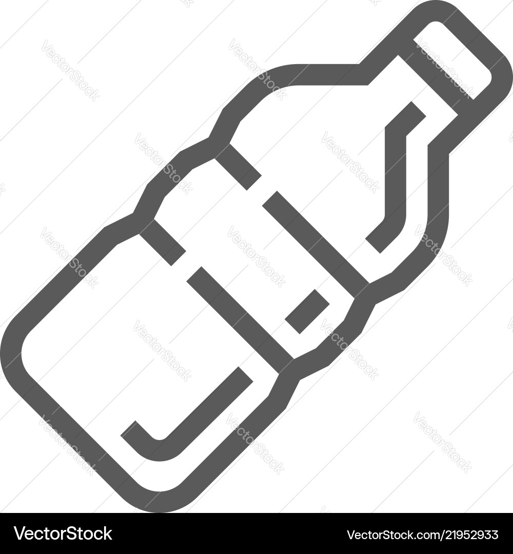 Plastic bottle line icon Plastic bottle line icon vector image