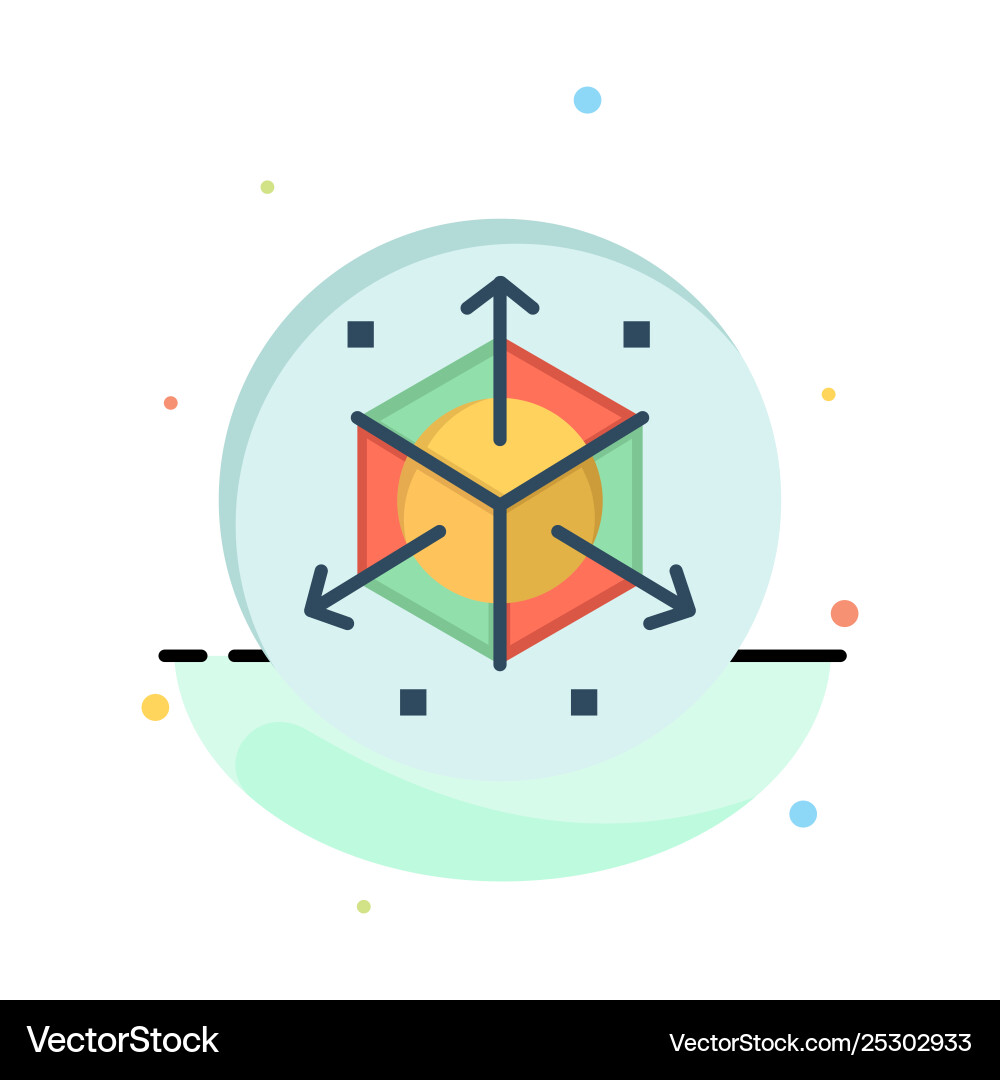 Scale modification design 3d abstract flat color Scale modification design 3d abstract flat color vector image