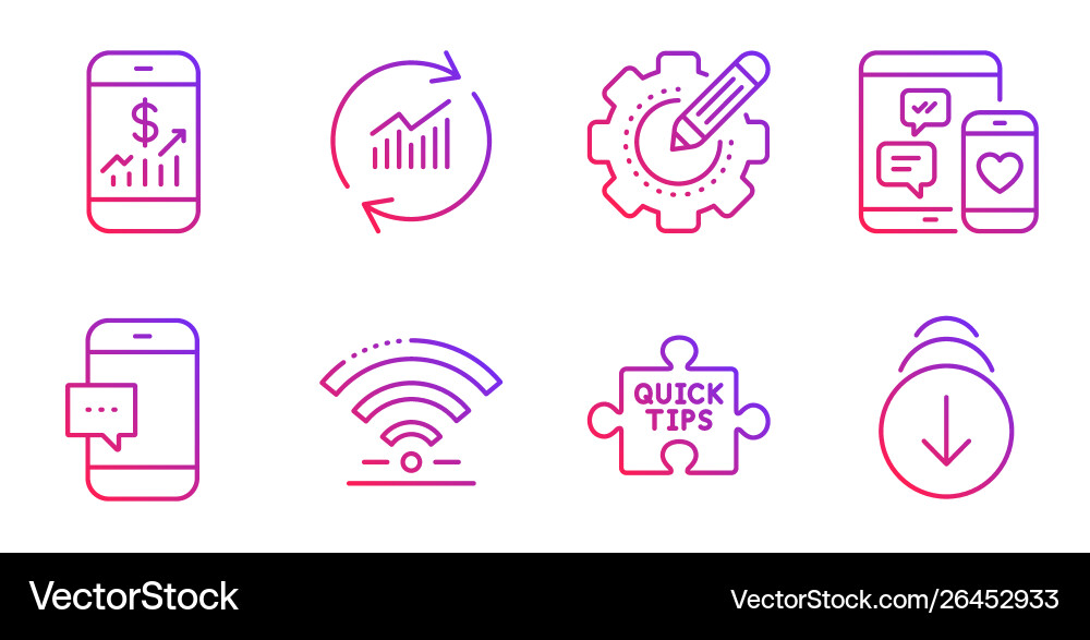 Smartphone message mobile finance and update data Smartphone message mobile finance and update data vector image