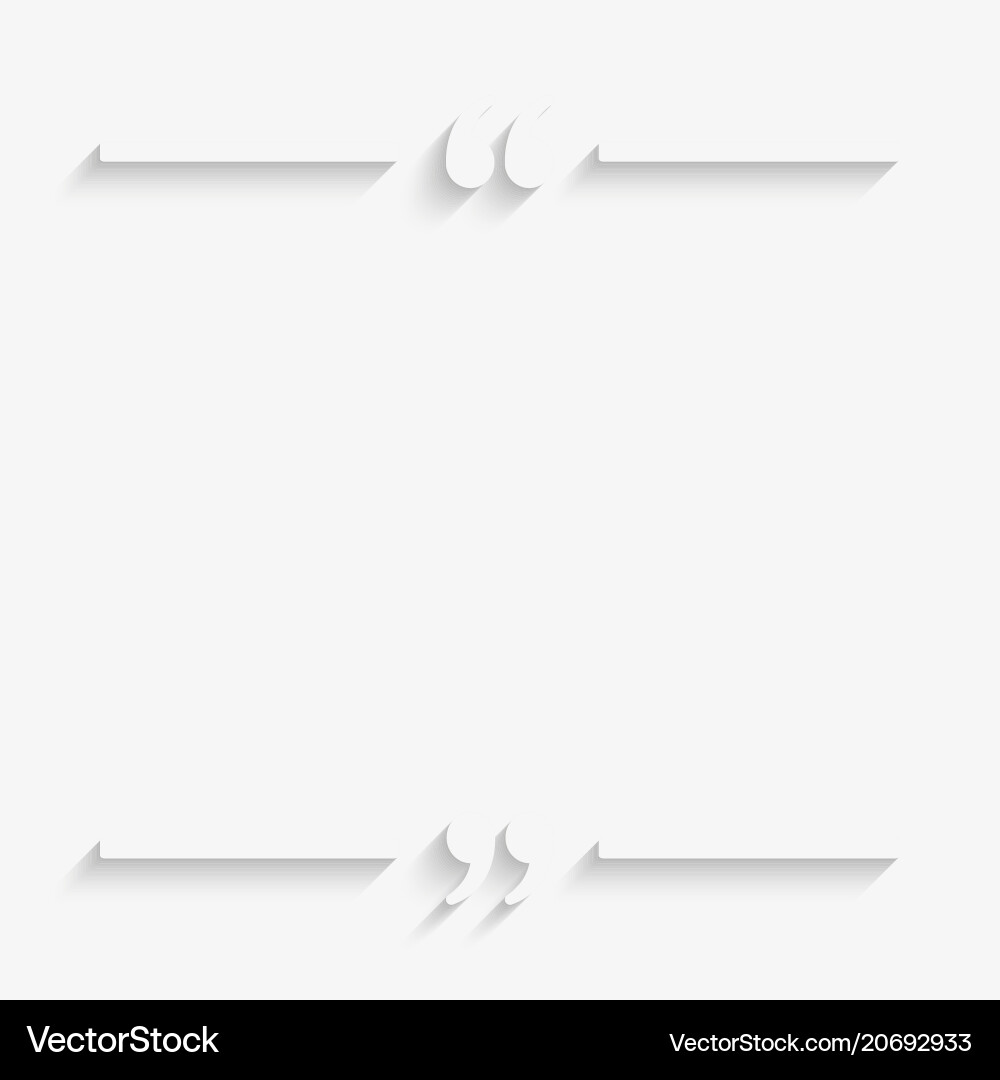 Speech bubble quote empty bracket Vector Image