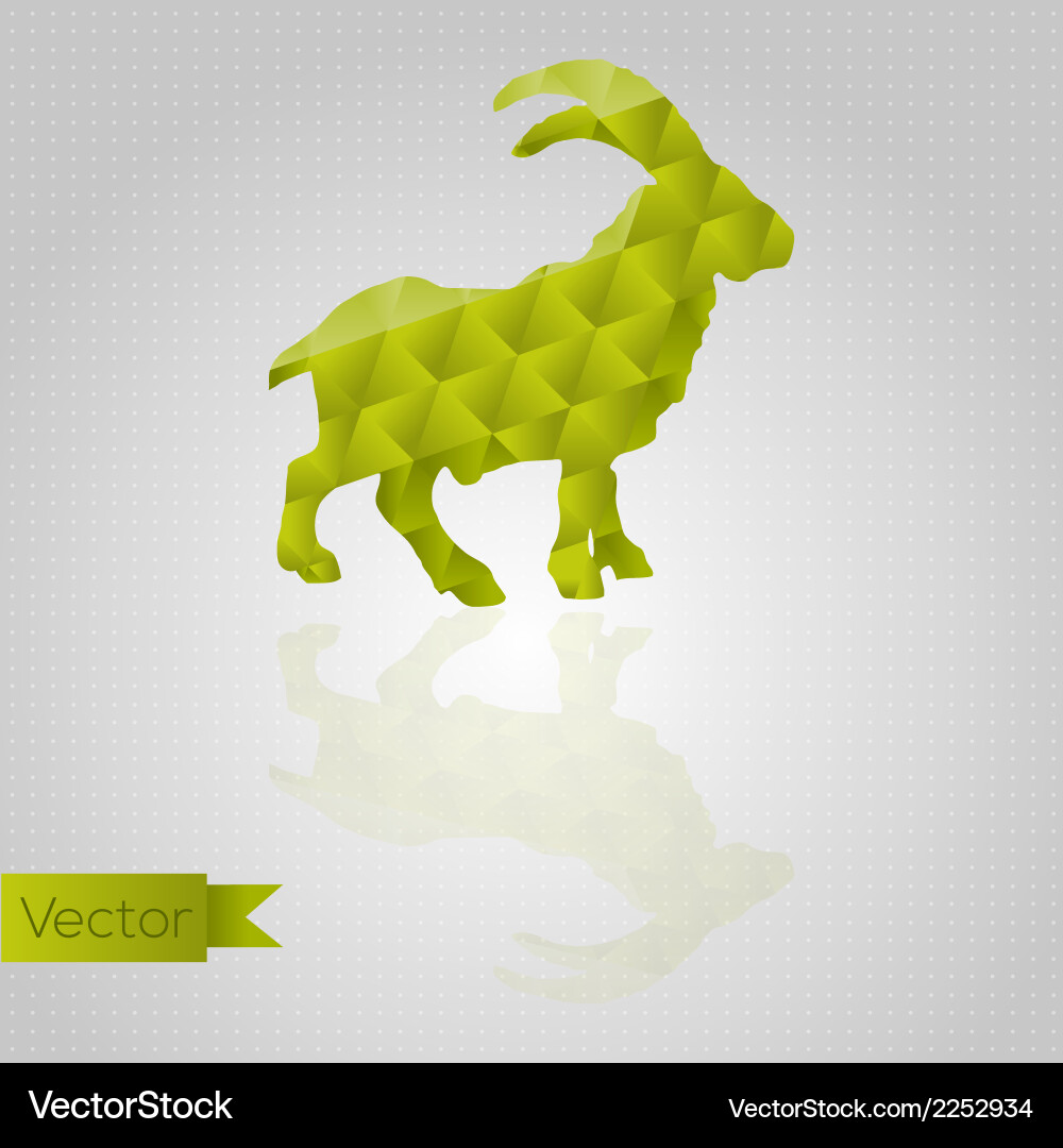 Abstract triangular goat vector image