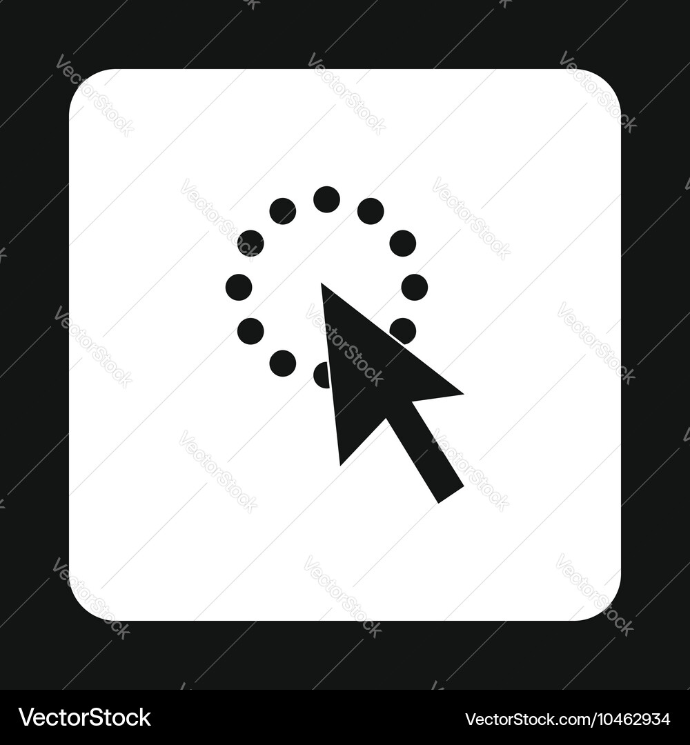 Black cursor icon simple style vector image