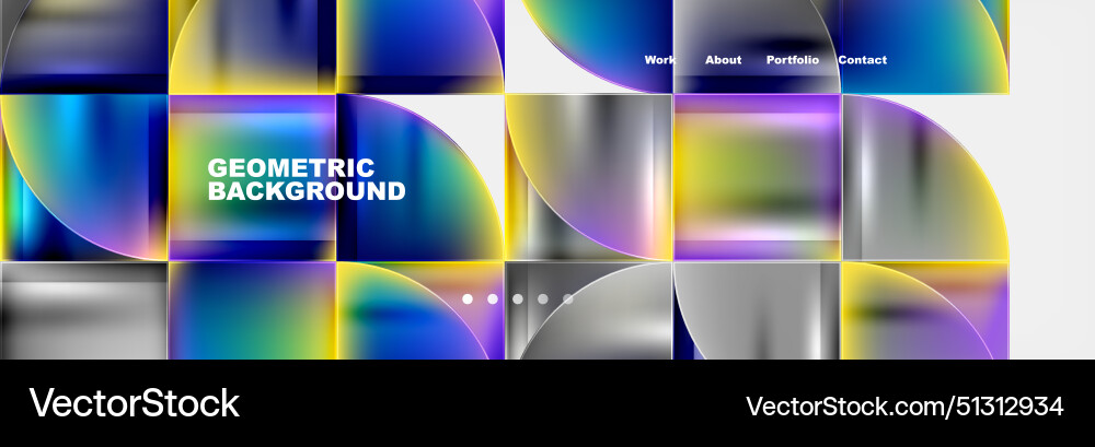 Circle triangle geometric web site page template Circle triangle geometric web site page template vector image