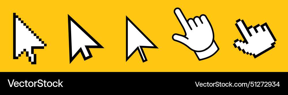 Click cursor icon computer mouse pointer arrow Vector Image