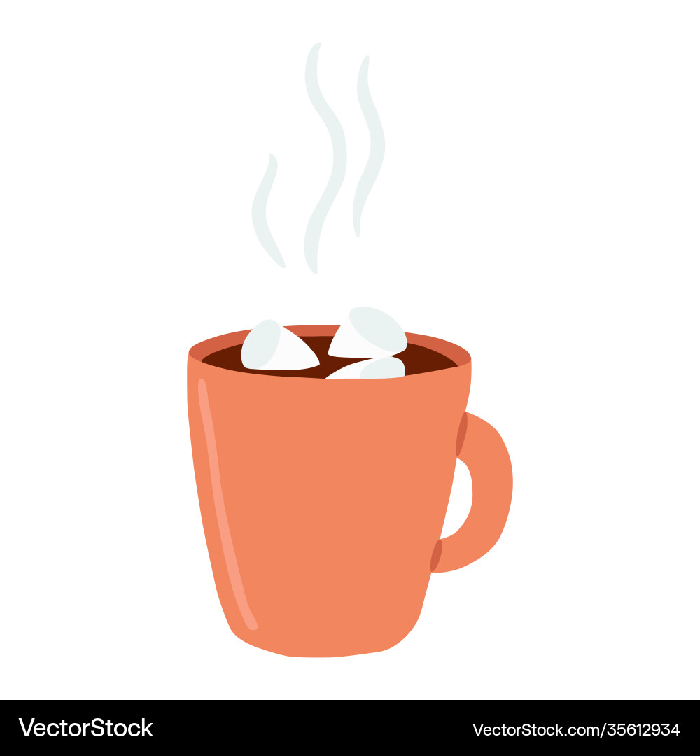 Cocoa with marshmallows Cocoa with marshmallows vector image