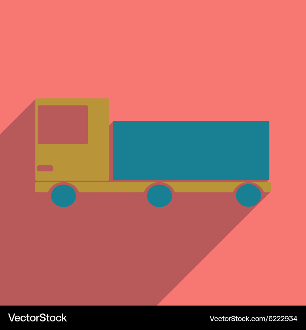 Flat with shadow icon and mobile application Vector Image