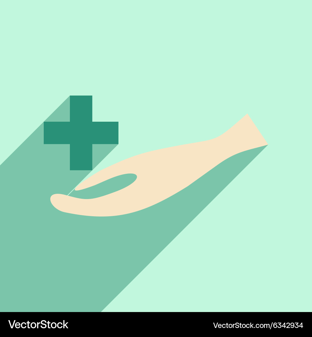 Flat with shadow icon and mobile application Vector Image